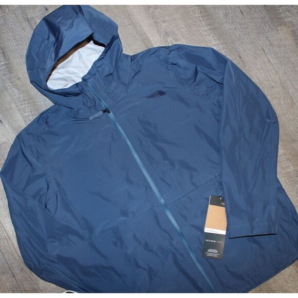 The North Face Mens Dryzzle Futurelight Hooded Jacket Shady Blue SZ XXL NWT $230 - Picture 1 of 7